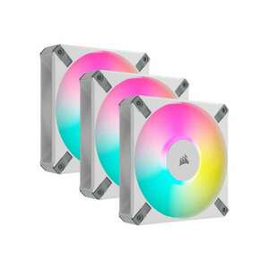 Corsair iCUE AF120 RGB ELITE 120mm hűtő ventilátor 3db fehér (CO-9050158-WW) (CO-9050158-WW) kép