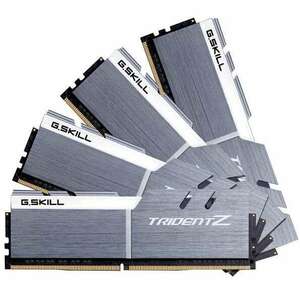 32GB 4133MHz DDR4 RAM G.Skill Trident Z CL19 Silver/White (4x8GB) (F4-4133C19Q-32GTZSWF) (F4-4133C19Q-32GTZSWF) kép