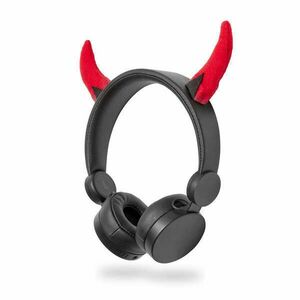 On-Ear vezetékes fejhallgató, 3.5 mm, Kábel hossz: 1.20 m, 85 dB, Fekete-Piros kép