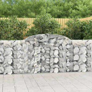 15 db íves horganyzott vas gabion kosár 300 x 30 x 100/120 cm kép