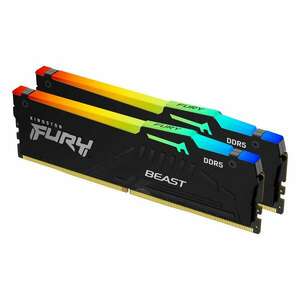 Kingston 16GB / 6000 Fury Beast RGB Black (AMD EXPO) DDR5 RAM KIT (2x8GB) (KF560C30BBEAK2-16) kép