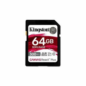 Kingston 64GB SD Canvas React Plus (SDXC Class 10 UHS-II U3) (SDR2/64GB) memóriakártya kép