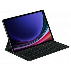 Samsung Galaxy Tab S9 bőr hatású QWERTY angol nyelvű tablet tok fekete (EF-DX710BBEGGB) kép