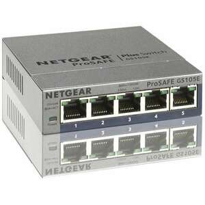 Netgear GS105E v2 ProSafe Plus 5 portos gigabites nem menedzselhető asztali switch kép