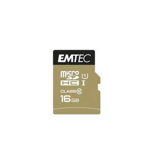 Emtec 16GB EliteGold microSDHC UHS-I CL10 Memóriakártya + Adapter kép