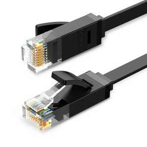 UGREEN Ethernet RJ45 lapos kábel, Cat.6, UTP, 10m (fekete) kép