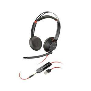 HP Poly Blackwire C5220 (USB Type-A) Vezetékes Headset - Fekete (7S4L8AA) kép