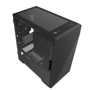 Zalman Ház Mini ATX Z1 ICEBERG BK Tápegység nélkül, Fekete Üvegfalú kép