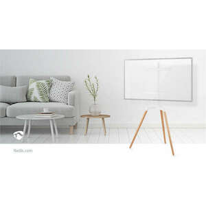 TV állvány Floor | 50 - 65 " | Maximális támogatott képernyő súly: 35 kg | Scandinavian Design | Forgatható | Borulás védett pánt | Pattanó zár | Acél / Alumínium | Fehér kép