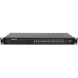 Intellinet 560917 Vezérelt Gigabit Ethernet (10/100/1000) 1U Fekete switch kép