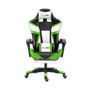 Herzberg HG-8082: Tri-Color Gaming and Irodai szék T-alakú akcentus zöld kép
