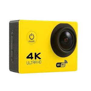 WiFi-s Akciókamera, F-60, 12MP sportkamera, FullHD video/60FPS, max.64GB TF Card, 30m-ig vízálló, A+ 170°, sárga kép