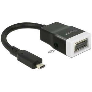 Delock Adapter HDMI-micro D dugó > VGA hüvely audióval kép