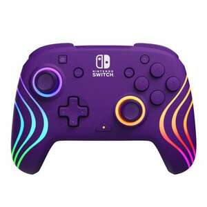 PDP 500-238-PR Afterglow Wave Nintendo Switch RGB LED Lighting lila vezeték nélküli kontroller kép