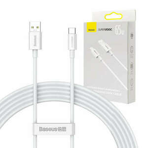 Baseus Superior Series USB-C kábel 65W, PD, 2m (Fehér) kép