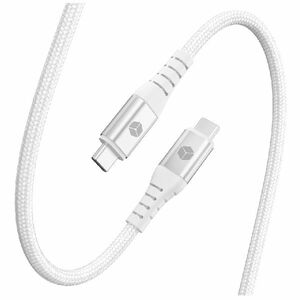 Sturdo Adat-, és töltőkábel textil USB-C/USB-C, 5A, 1m, fehér kép