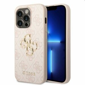 Guess PU 4G Metal Logo tok iPhone 15 Pro. számára rózsaszín kép