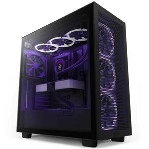 NZXT case H7 Flow Kiadás / ATX / 2x 120 mm fan / USB-C / 2x USB / tempered glass / mesh panel / fekete kép