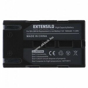 Helyettesítő EXTENSILO akku Samsung típus SB-LSM160 1600mAh kép