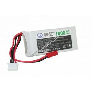 RC modell akku Li-Polimer 11.1V 1000mAh, csatlakozó: mini JST, JST-XH 2.54 AWG24 kép