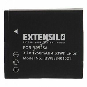 Helyettesítő EXTENSILO akku Samsung HMX-M20 típus IA-BP125A 1250mAh kép