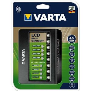 Varta LCD Multi Charger PLus AA/AAA ceruza akkutöltő, 8 csatornás - Kiárusítás! kép