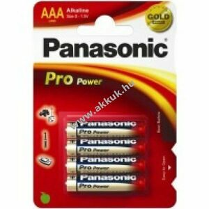 Panasonic Pro Power Gold Alkaline LR03, AAA, Micro 4db/csomag kép