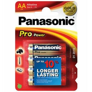 Panasonic Pro Power Gold Alkaline, LR6, AA, Mignon elem, 4db/csomag - Kiárusítás! kép