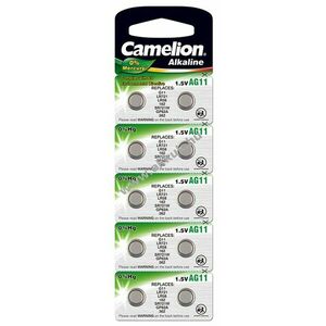 Camelion gombelem, óraelem LR58 / AG11 / G11 / LR721 higanymentes 10db/csom. kép