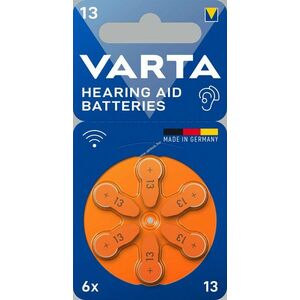 Varta 13 hallókészülék elem 6db/csomag - A készlet erejéig! kép