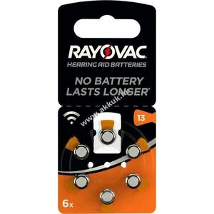 Rayovac hallókészülék elem típus v13 6db/csom. - Kiárusítás! kép