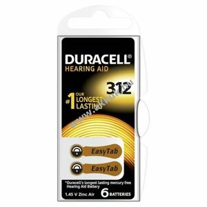 Duracell hallókészülék elem DA312, ZA312 6db/csom. - Kiárusítás! kép