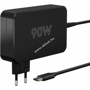 90W USB-C Power Delyvery töltő, fekete 1.8m - A készlet erejéig! kép