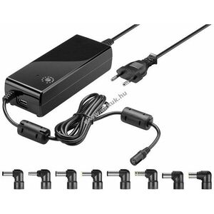 81 Watt notebook töltő 12-22V max 6A + 8db DC adapter/csatlakozó kép