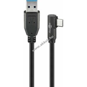 USB-C - USB A 3.0 kábel 90°-ban hajlított fejjel, 0.5m kép