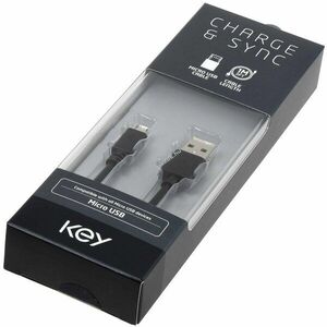 USB-A – USB Micro adatkábel töltőkábel kompatibilis Key HKU908 1m fekete kép