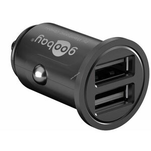 Goobay autós USB mini adapter töltő 12V 2db USB fekete (4, 8A) - Kiárusítás! kép