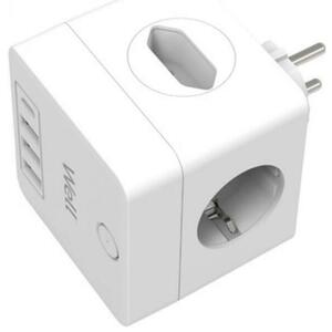 2 Plug + 4 USB (ELAD-2SH2EU-PROT/USBC4-WL) kép