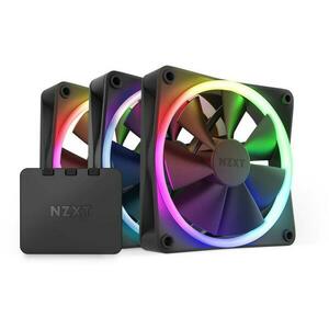 F120 RGB black 3-pack (NZXT-FAN-RF-R12TF-B1) kép