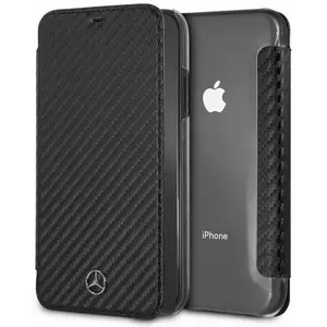 Tok Mercedes - Apple iPhone Xr Booklet Case Dynamic Line - Black (MEFLBKI61CFBK) kép