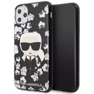 Tok Karl Lagerfeld iPhone 11 Pro black Flower Ikonik Karl (KLHCN58FLFBBK) kép