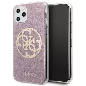 Tok Guess iPhone 11 Pro Pink Hard Case 4G Circle Glitter (GUHCN58PCUGLPI) kép