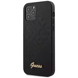 Tok Guess GUHCP12LPUILGBK iPhone 12 Pro Max 6, 7" black hardcase Iridescent Love Script Gold Logo (GUHCP12LPUILGBK) kép