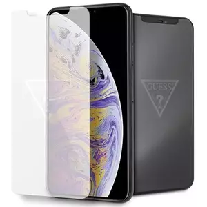 TEMPERED KIJELZŐVÉDŐ FÓLIA Guess glass hartowane GUTGMI65TR iPhone Xs Max Invisible Logo (GUTGMI65TR) kép