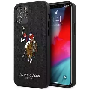 Tok US Polo iPhone 12/12 Pro 6, 1" Black Polo Embroidery Collection (USHCP12MPUGFLBK) kép