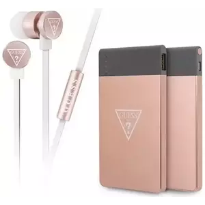 Töltő Guess GUBPERPBTRG set 2in1 power bank 4000 mAh + headphones 3.5mm rose gold (GUBPERPBTRG) kép