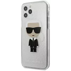 Tok Karl Lagerfeld KLHCP12LPCUTRIKSL iPhone 12 Pro Max 6, 7" silver hardcase Glitter Ikonik Karl (KLHCP12LPCUTRIKSL) kép