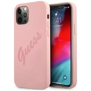 Tok Guess GUHCP12MLSVSPI iPhone 12/12 Pro 6, 1" pink hardcase Script Vintage (GUHCP12MLSVSPI) kép