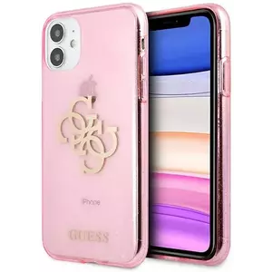 Tok Guess GUHCN61PCUGL4GPI iPhone 11 6, 1" pink hard case Glitter 4G Big Logo (GUHCN61PCUGL4GPI) kép