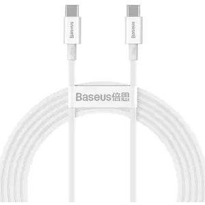 Kábel Cable USB-C to USB-C Baseus, 100W, 2m (white) kép